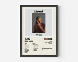 frank ocean poster  blond poster  blond playlist  album cover poster  album cover wall art  premium posters  sizes in a5