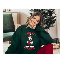 Mickey Merry Christmas Sweatshirt, Disney Christmas Matching Hoodie, Disney Christmas Trip 2023 Sweat, Family Christmas