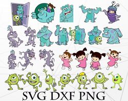 monsters university svg, bundles monsters university svg, png,dxf, pdf, jpg...