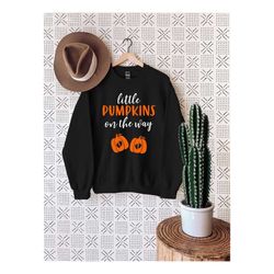 twin pregnancy announcement sweatshirt, fall pregnancy announcement, halloween twin pregnancy sweatshirt, pregnancy reve