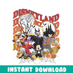 vintage disneyland halloween cartoon characters png file