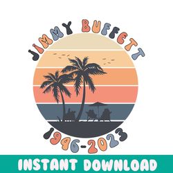 jimmy buffett memorial parrot heads svg digital file