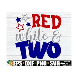 red white and two, 4th of july 2nd birthday shirt svg, 4th of july birthday svg, 2nd birthday shirt svg, fourth of july