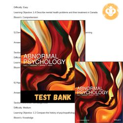latest 2023 test bank abnormal psychology 6th canadian edition flett instant download