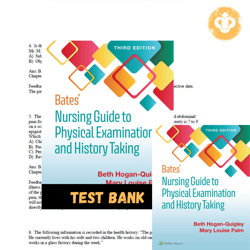 latest 2023 test bank bates nursing guide to physical examination and history taking 3rd edition beth instant download