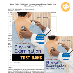 latest 2023 test bank bates guide to physical examination and history taking 13th edition bickley instant download