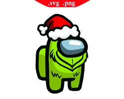 among us grinch svg, among us christmas svg png