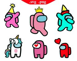 Among us too cute to be sus SVG, png, clipart among us – Kawaii Raymi