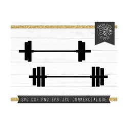 barbell svg cut file for cricut, barbell silhouette, instant download, barbell cutting file, cuttable, weight lifting, g