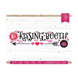 vintage valentine sign svg kissing booth svg cut file for cricut silhouette, retro farmhouse sign, commercial use, kisse