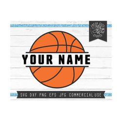 basketball monogram frame svg cut file instant download digital design, cricut svg, silhouette, basketball split frame,