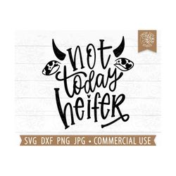 not today heifer svg cow quote cut file for cricut and silhouette, funny cow sayings, funny farm animal shirt design, co