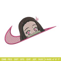 Nezuko cute nike embroidery design, Neuzko embroidery, Nike design, Embroidery shirt, Embroidery file, Digital download