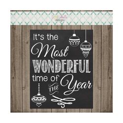 it's the most wonderful time of the year chalk board sign - christmas chalkboard printable