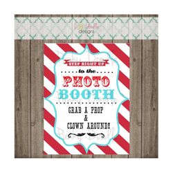 carnival party sign - circus party sign - circus photo booth sign - carnival photo booth sign