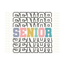 senior 2023 rainbow stacked retro sublimation designs downloads, senior 2023 clipart, senior 2023 graphics, png senior s