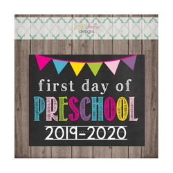 first day of preschool sign - last day of preschool sign - printable 8x10 photo prop - instant download