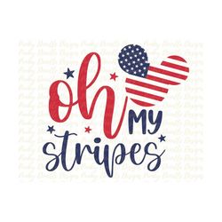 mickey oh my stripes png | oh my stripes png | patriotic design | fourth of july png | usa png | mickey ears png | flag