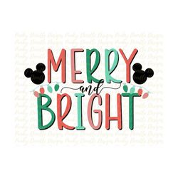 mickey merry & bright png | merry and bright png | christmas design | christmas png | holiday png | mickey ears png | mi