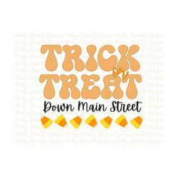 trick-or-treat png| main street png | candy corn png | retro png | main street trick-or-treat sublimation | fall sublima