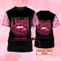 breast cancer - personalized name 3d tshirt for breast cancer awareness - hez98 04