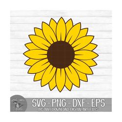 Sunflower - Instant Digital Download - svg, png, dxf, and eps files included!