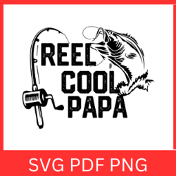 Reel Cool Papa Svg, Reel Cool Papa Fishing Svg, Father's Day, Fathers Day Svg, Fishing Svg, Fisherman Dad