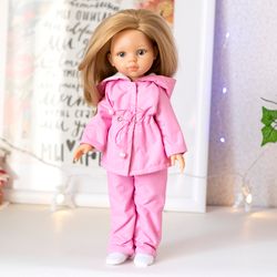 pink walking costume for dolls paola reina, sibles ruby red