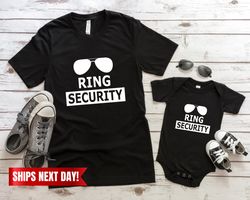 ring security, ring security shirt, ring security boys shirt, ring security gift, bridal party shirts, ring bearer shirt