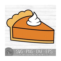 Pumpkin Pie - Instant Digital Download - svg, png, dxf, and eps files included! Pumpkin, Thanksgiving, Dessert, Pie