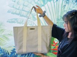 merino wool felt tote bag with leather handles, felt handbag, felt bag, shoulder bag, gift for her, leather tote
