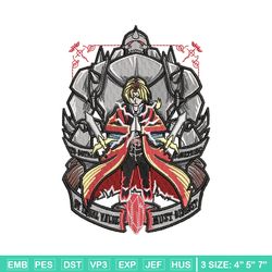 full metal embroidery design, full metal embroidery, anime design, embroidery shirt, embroidery file, digital download