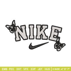 nike x butterfly embroidery design, nike embroidery, nike design,embroidery shirt, embroidery file, digital download