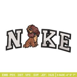 nike x cute dog embroidery design, dog embroidery, nike design, embroidery shirt, embroidery file, digital download