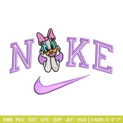 nike x daisy duck embroidery design, daisy embroidery, nike design, embroidery shirt, embroidery file, digital download