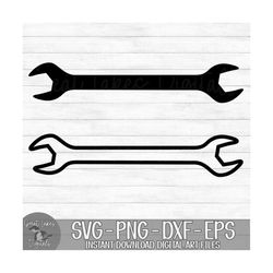 wrenches bundle of 2! - instant digital download - svg, png, dxf, and eps files included!