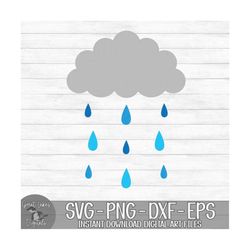 rain cloud - instant digital download - svg, png, dxf, and eps files included!