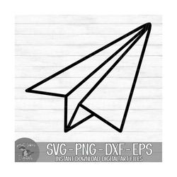 paper airplane -  instant digital download - svg, png, dxf, and eps files included!
