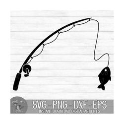 fishing pole - instant digital download - svg, png, dxf, and eps files included!