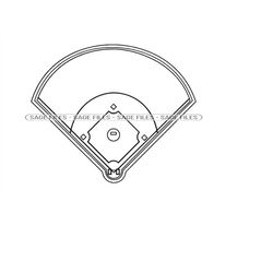 baseball field outline svg, baseball field clipart, baseball field files for cricut, baseball field cut files for silhou