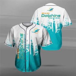 miami dolphins 3d baseball shirt