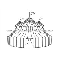 circus tent outline 2 svg, circus tent svg, circus tent clipart, circus tent files for cricut, tent cut files for silhou