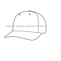 baseball cap outline 10 svg, baseball cap svg, hat svg, baseball cap clipart, cap files for cricut, cut files for silhou