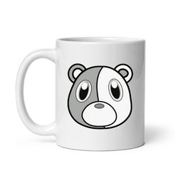 smoke grey bear mug, ceramic mug, coffee mug
