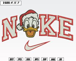 nike santa donald duck xmas embroidery designs, machine embroidery files, christmas embroidery files