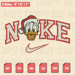 nike santa donald duck xmas embroidery file, christmas embroidery designs, machine embroidery design files