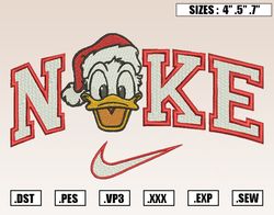 nike santa donald duck xmas embroidery designs, christmas embroidery design file instant download