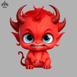 cute baby devil sublimation png download