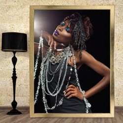 african women ,glitter textured framed canvas, handcrafted glitter texture, framed wall art, framed canvas painting
