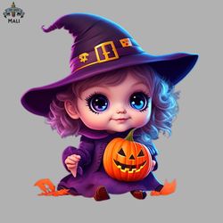 cute baby witch sublimation png download